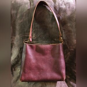 Portland Leather Triangle Shoulder Bag In Cognac Brown
